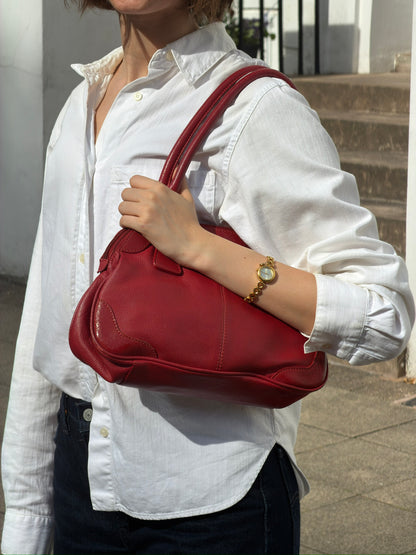 Vintage Collection by Debenhams Red Leather Shoulder Bag