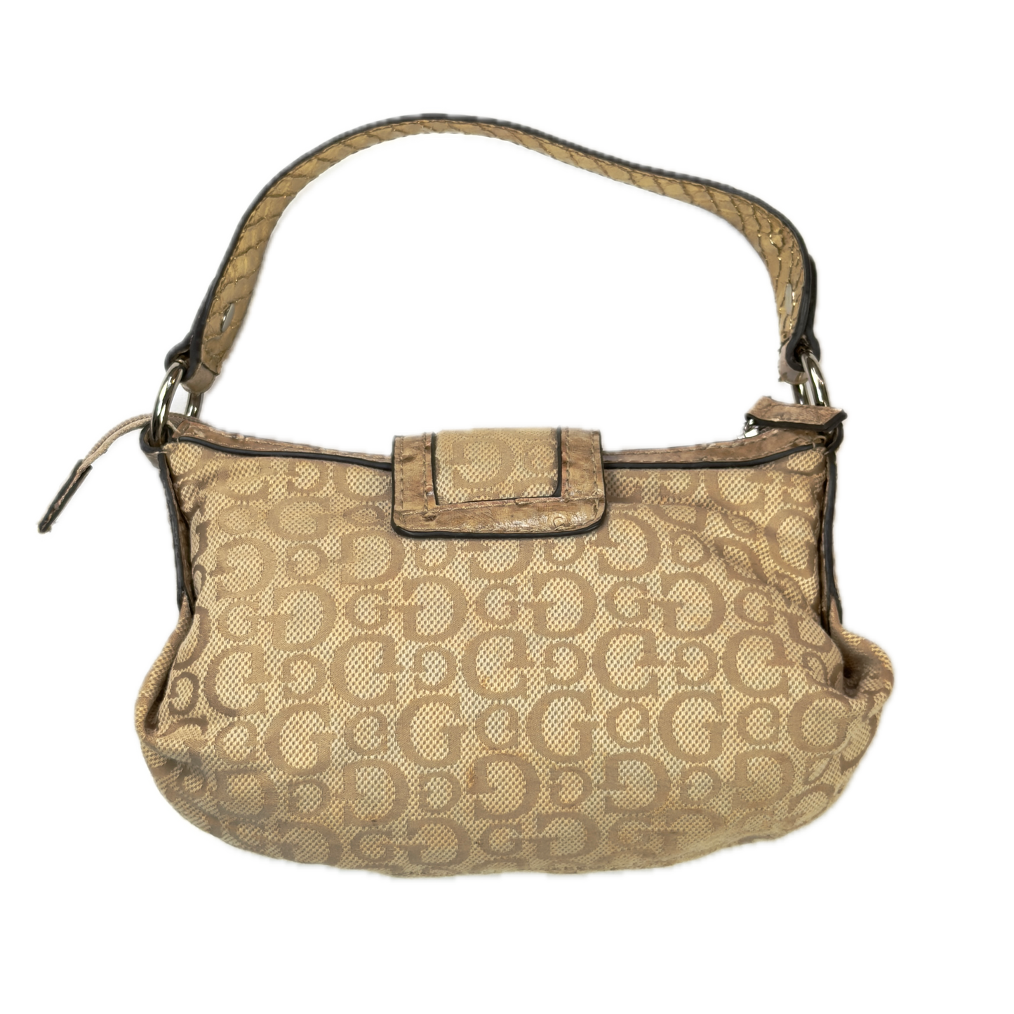 Vintage Guess Monogram Croc Top Handle Mini Bag