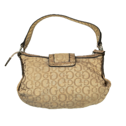 Vintage Guess Monogram Croc Top Handle Mini Bag