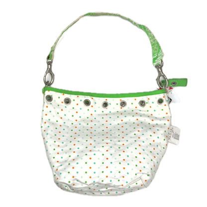 Vintage Roxy Reversible Green & White Tropical Canvas Bag