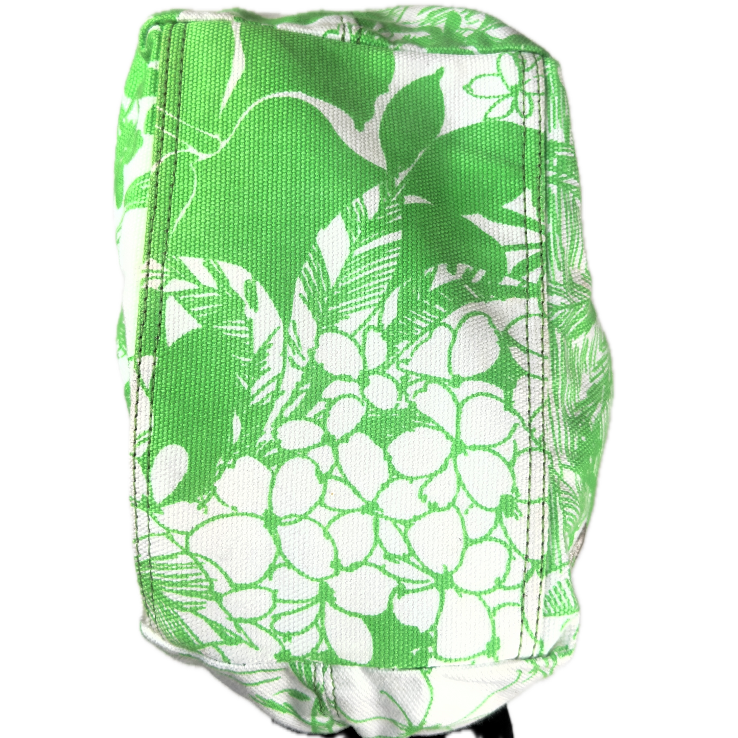 Vintage Roxy Reversible Green & White Tropical Canvas Bag