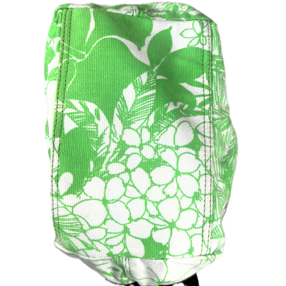 Vintage Roxy Reversible Green & White Tropical Canvas Bag