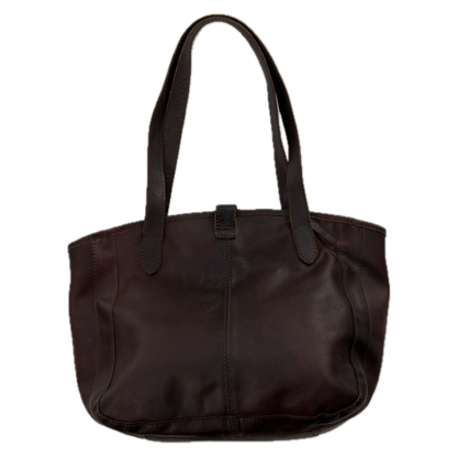 Vintage Fat Face Brown Leather 13" Laptop Shoulder Bag