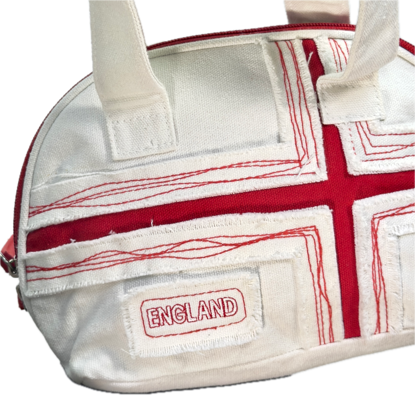 Vintage Deadstock England Embroidered Canvas Mini Bag