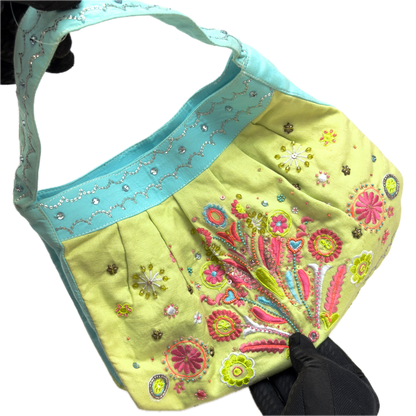 Vintage Accessorize Embroidered Cotton Shoulder Bag