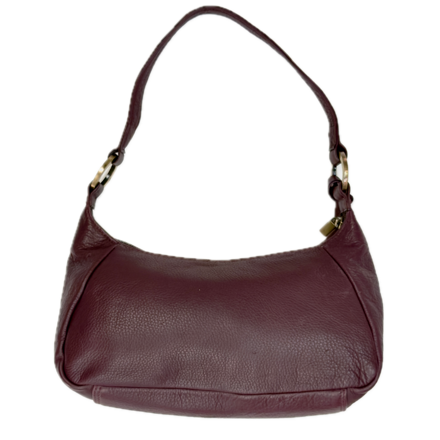 Vintage Clarks Burgundy Leather Baguette Bag