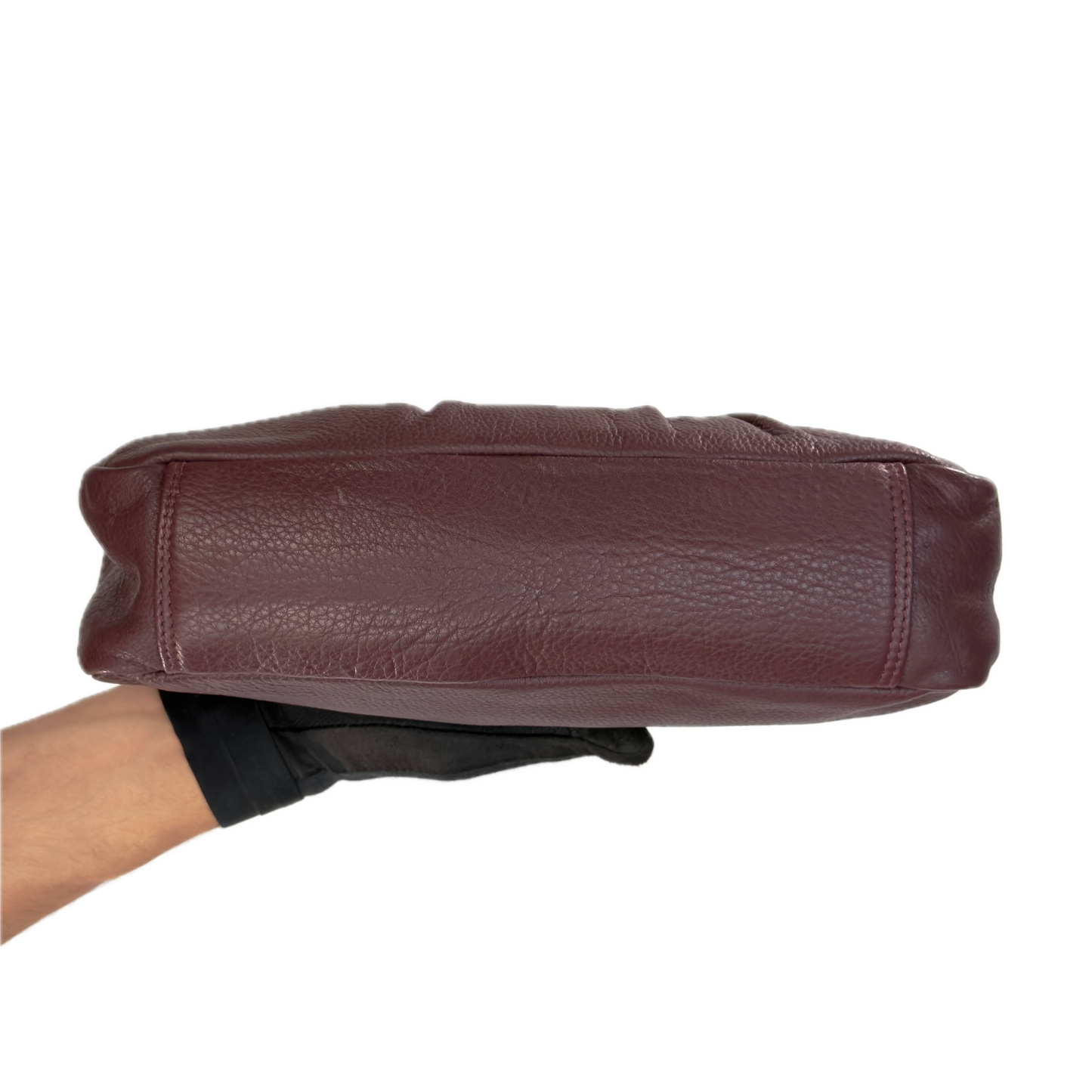Vintage Clarks Burgundy Leather Baguette Bag