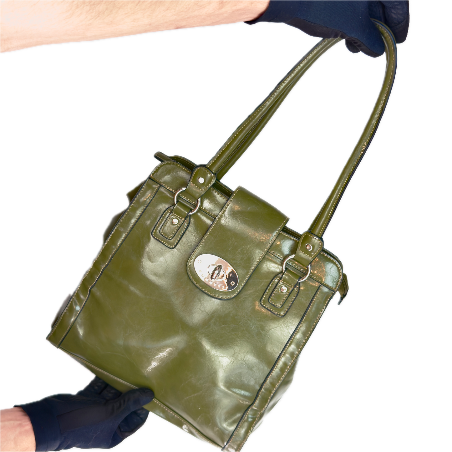 Vintage Rosetti Olive Green Shoulder Bag