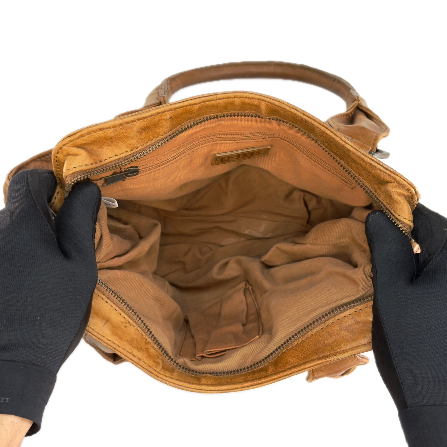 Vintage Oasis Tan Leather Buckle Shoulder Bag