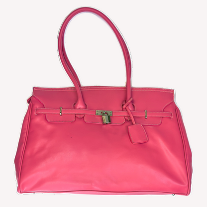 Vintage NEXT Pink Faux Leather 'Firkin' Shoulder Bag