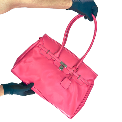 Vintage NEXT Pink Faux Leather 'Firkin' Shoulder Bag