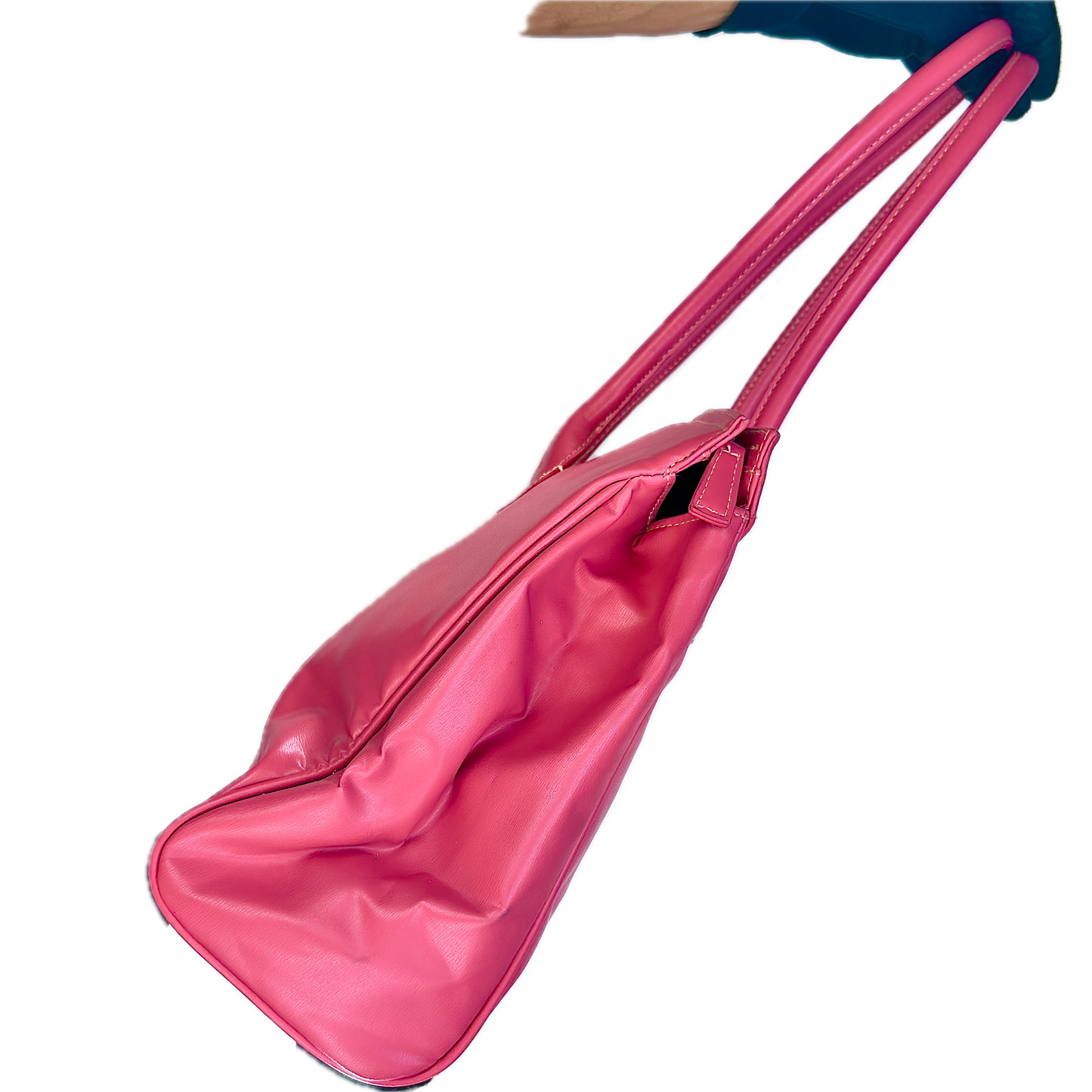 Vintage NEXT Pink Faux Leather 'Firkin' Shoulder Bag