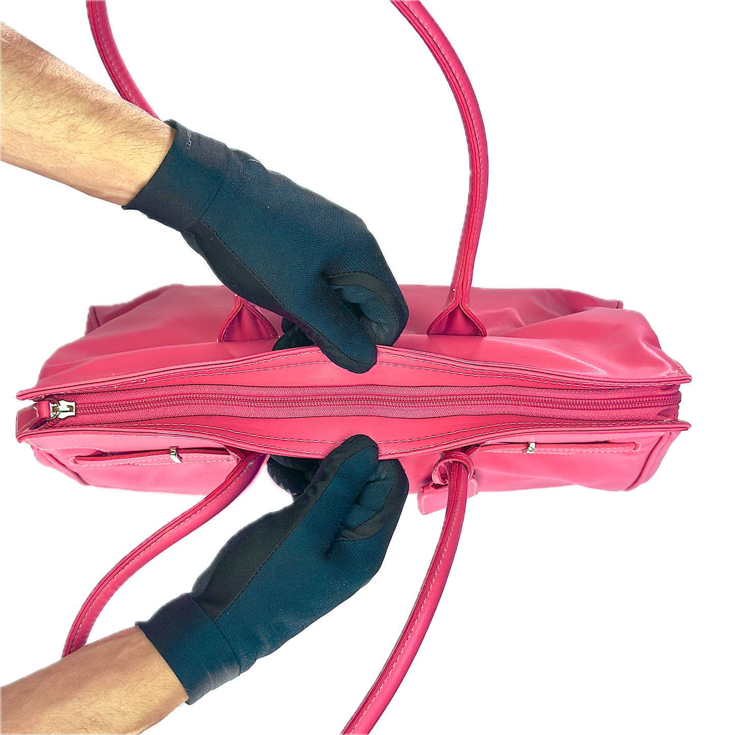 Vintage NEXT Pink Faux Leather 'Firkin' Shoulder Bag