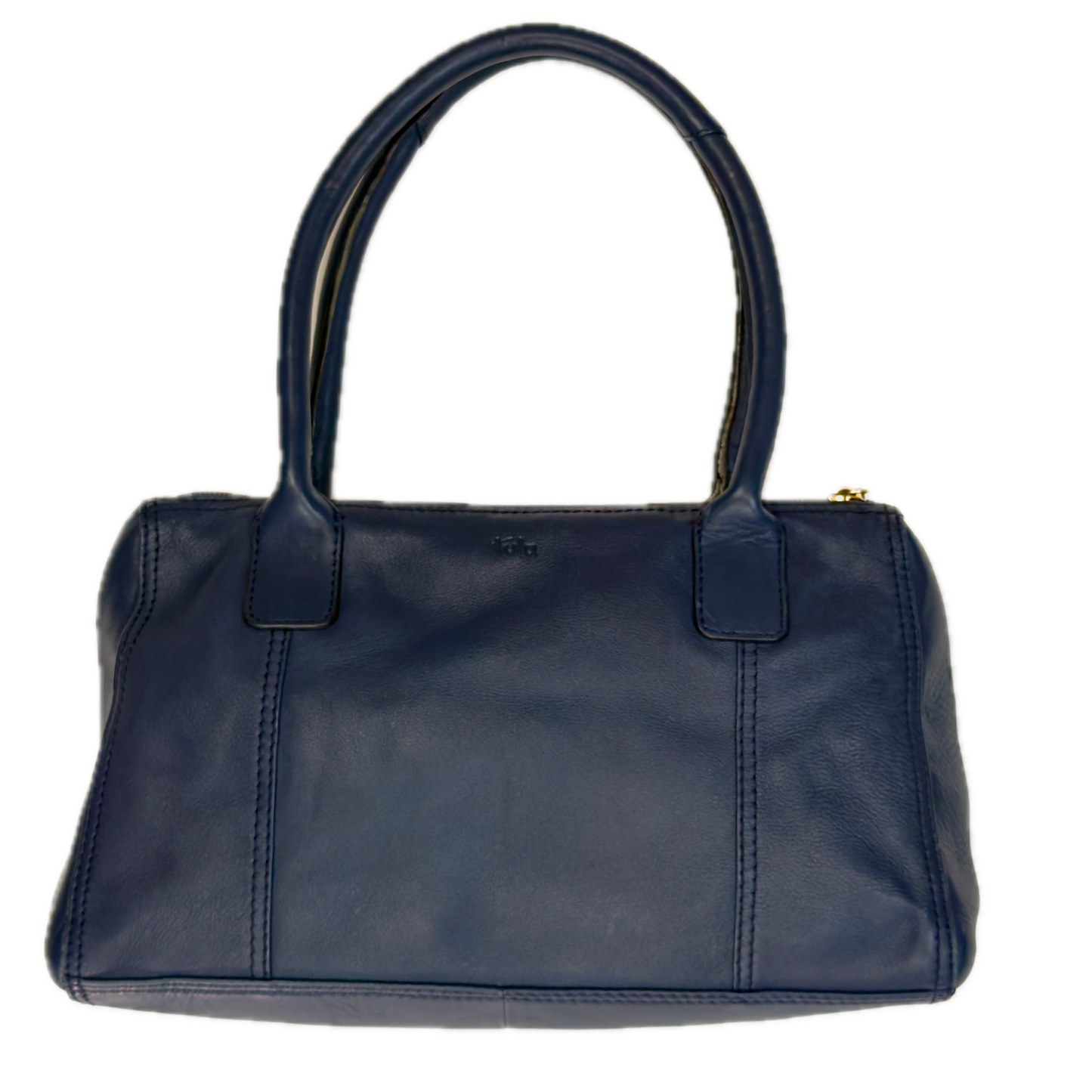 Vintage Tula Navy Leather Shoulder Bag