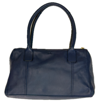 Vintage Tula Navy Leather Shoulder Bag