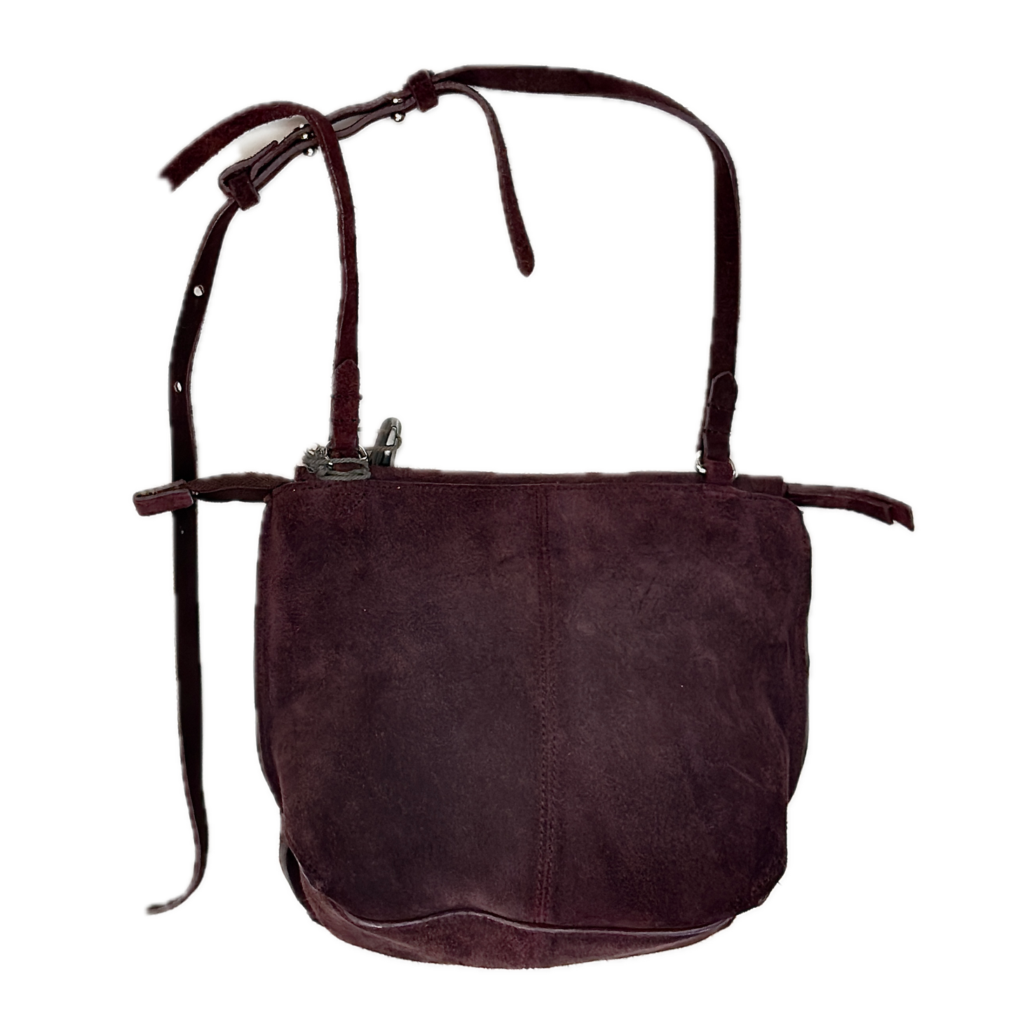 Vintage Clarks Plum Suede Crossbody Bag