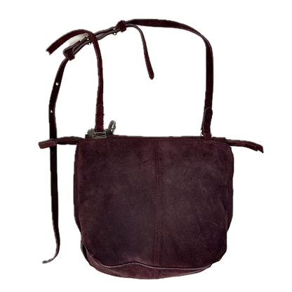 Vintage Clarks Plum Suede Crossbody Bag