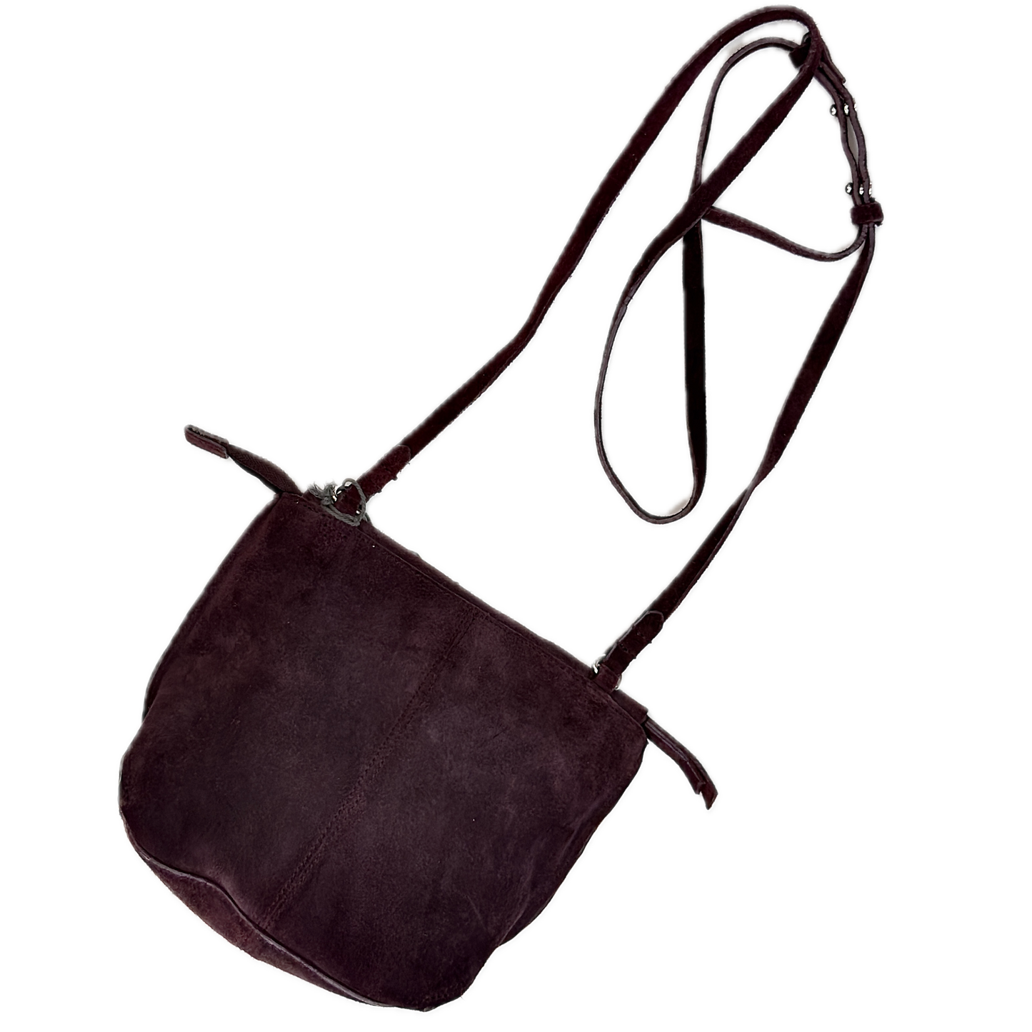 Vintage Clarks Plum Suede Crossbody Bag