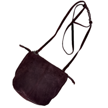Vintage Clarks Plum Suede Crossbody Bag