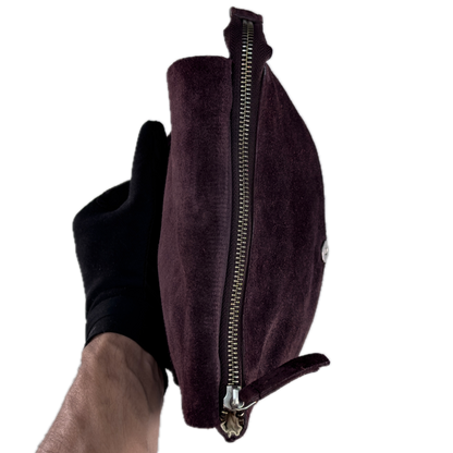 Vintage Clarks Plum Suede Crossbody Bag