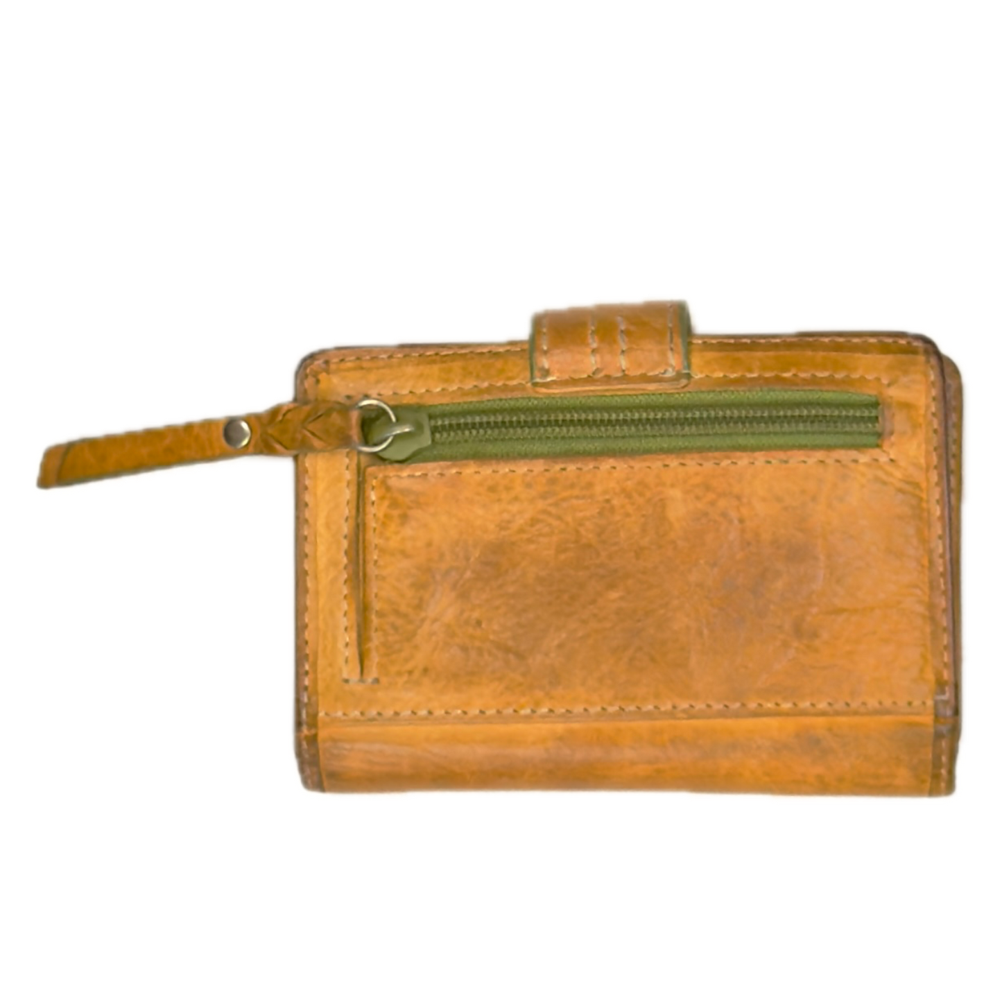 Vintage Fossil Tan Leather Purse Bifold Half Wallet