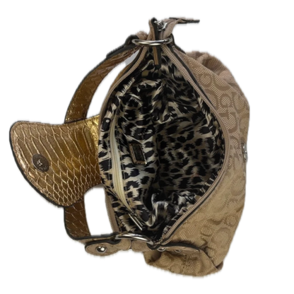 Vintage Guess Monogram Croc Top Handle Mini Bag